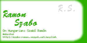 ramon szabo business card